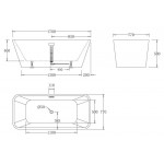 Ванна акриловая Belbagno BB60 Ванна акриловая Belbagno BB60
